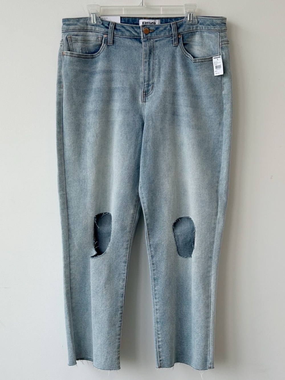 RSQ • High Rise Distressed Knee Jeans